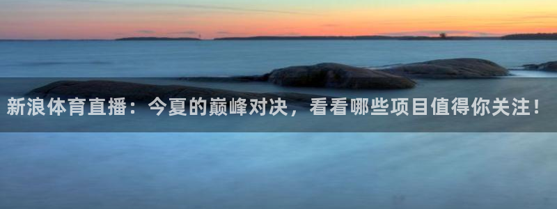 乐球直播免费观看高清nba：新浪体育直播：今夏的巅峰对决，看看哪些项目值得你关注！
